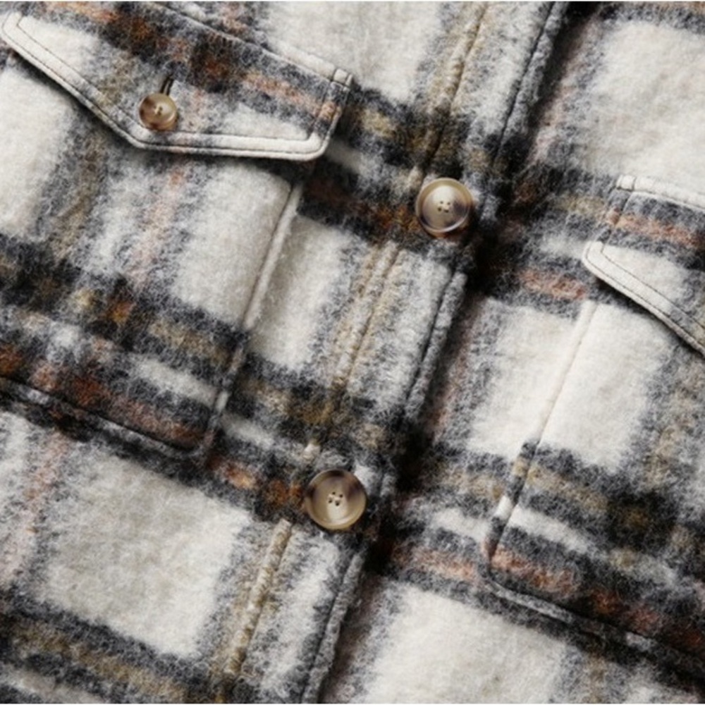 Rumere Oversized Tweed Wool Coat – Timeless Plaid, XS (Fits US 2-6) - Picture 6 of 15